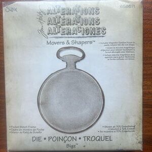 SIZZIX Tim Holtz- Bigz - Pocket Watch Frame Die- RETIRED